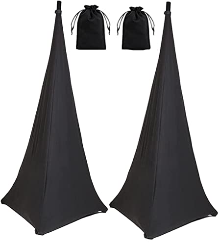 COOSOO 2PCS Lautsprecherständerabdeckung Universal Beleuchtung Stativ Ständer Abdeckung DJ Lautsprecher Licht Ständer Rock Abdeckung Dehnbares Lycra Spandex für Hochzeiten, Bankette,Veranstaltungen von COOSOO