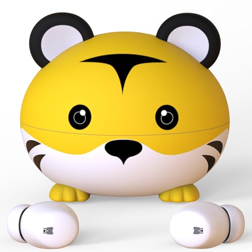 COOTIMOCK Kinder Kopfhörer, Bluetooth Kopfhörer Kinder mit Niedlichem Design, Kabellos, Stereo Klang, Bluetooth 5.3, IPX6, 30 Std, In Ear Kopfhörer Kinder mit Mikrofone für iOS Android, Tiger von COOTIMOCK