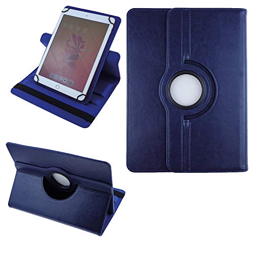 COOVY® 2.0 360° Rotation Cover Universal für alle 9/10 / 10.1 Zoll Tablet Modelle Hülle Tasche Etui Case Schutz Ständer | UNIVERSAL 10.1 dunkelblau von COOVY