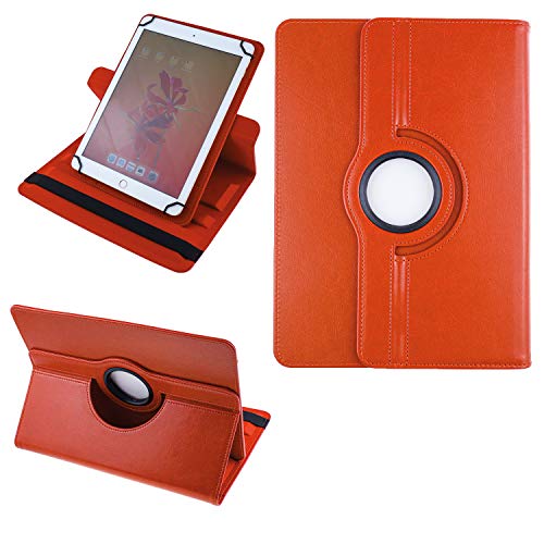 COOVY® 2.0 360° Rotation Cover Universal für alle 9/10 / 10.1 Zoll Tablet Modelle Hülle Tasche Etui Case Schutz Ständer | UNIVERSAL 10.1 orange von COOVY
