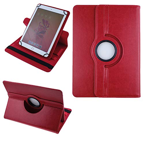 COOVY® 2.0 360° Rotation Cover Universal für alle 9/10 / 10.1 Zoll Tablet Modelle Hülle Tasche Etui Case Schutz Ständer | UNIVERSAL 10.1 rot von COOVY