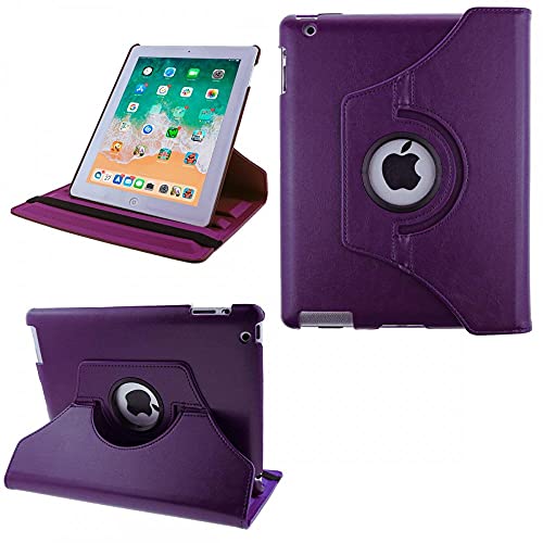 COOVY® 2.0 Cover für Apple iPad 2/3 / 4 Rotation 360° Smart Hülle Tasche Etui Case Schutz Ständer Auto Sleep/Wake up | lila von COOVY
