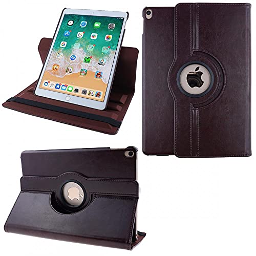 COOVY® 2.0 Cover für Apple iPad pro 10.5 (2017), iPad Air 10.5 (3. Gen. 2019) Rotation 360° Smart Hülle Tasche Etui Case Schutz Ständer Auto Sleep/Wake up | braun von COOVY