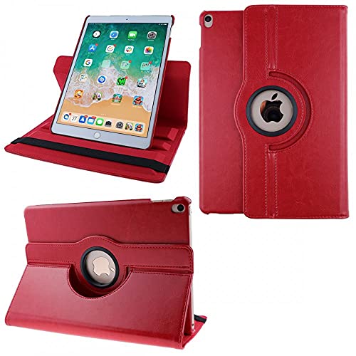 COOVY® 2.0 Cover für Apple iPad pro 10.5 (2017), iPad Air 10.5 (3. Gen. 2019) Rotation 360° Smart Hülle Tasche Etui Case Schutz Ständer Auto Sleep/Wake up | rot von COOVY