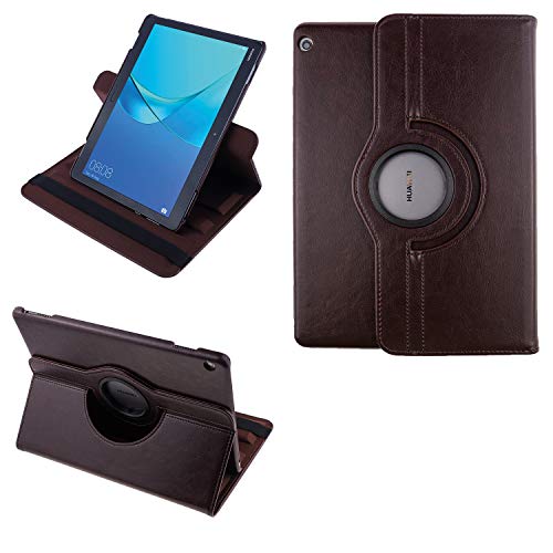 COOVY® 2.0 Cover für Huawei MediaPad M3 Lite 10 (10.1") Rotation 360° Smart Hülle Tasche Etui Case Schutz Ständer | braun von COOVY