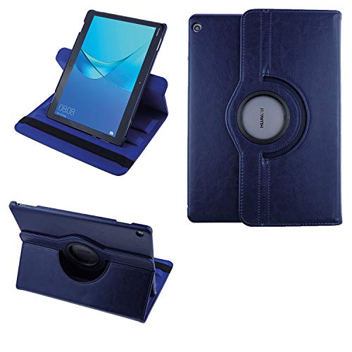 COOVY® 2.0 Cover für Huawei MediaPad M3 Lite 10 (10.1") Rotation 360° Smart Hülle Tasche Etui Case Schutz Ständer | dunkelblau von COOVY