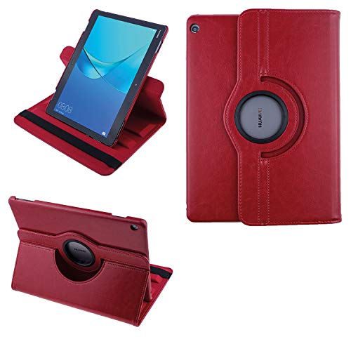COOVY® 2.0 Cover für Huawei MediaPad M3 Lite 10 (10.1") Rotation 360° Smart Hülle Tasche Etui Case Schutz Ständer | rot von COOVY