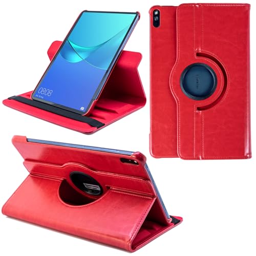 COOVY® 2.0 Cover für Huawei Mediapad M6 (10.8") / Matepad (10.8") Rotation 360° Smart Hülle Tasche Etui Case Schutz Ständer Auto Sleep/Wake up | rot von COOVY