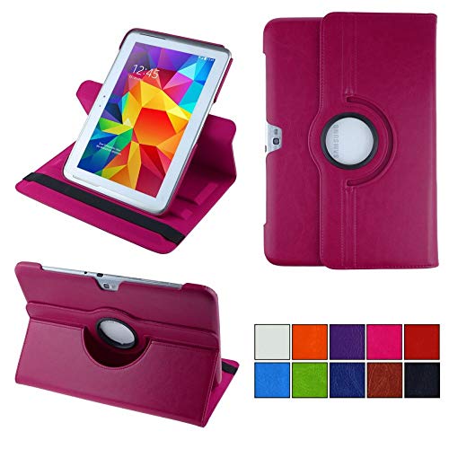 COOVY® 2.0 Cover für Samsung Galaxy Note 10.1 GT-N8000 GT-N8010 GT-N8020 Rotation 360° Smart Hülle Tasche Etui Case Schutz Ständer | hotpink von COOVY