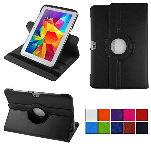 COOVY® 2.0 Cover für Samsung Galaxy Note 10.1 GT-N8000 GT-N8010 GT-N8020 Rotation 360° Smart Hülle Tasche Etui Case Schutz Ständer | schwarz von COOVY