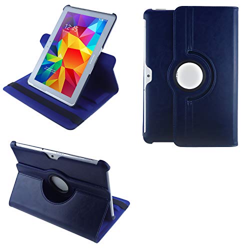 COOVY® 2.0 Cover für Samsung Galaxy TAB 10.1 N GT-P7500 GT-P7501 GT-P7510 GT-P7511, TAB 2 10.1 P5100 P5110 Rotation 360° Smart Hülle Tasche Etui Case Schutz Ständer | dunkelblau von COOVY