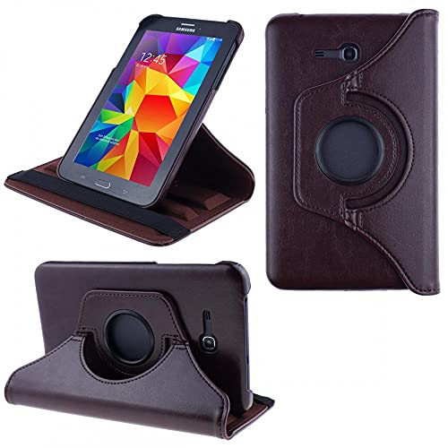 COOVY® 2.0 Cover für Samsung Galaxy TAB 3 LITE 7.0 SM-T110 SM-T111 Rotation 360° Smart Hülle Tasche Etui Case Schutz Ständer | braun von COOVY