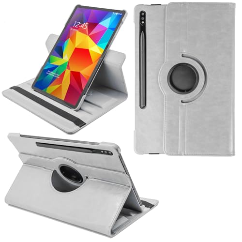 COOVY® 2.0 Cover für Samsung Galaxy TAB S7 + Plus 12.4 SM-T970 SM-T975 SM-T976 Rotation 360° Smart Hülle Tasche Etui Case Schutz Ständer Auto Sleep/Wake up | weiß von COOVY