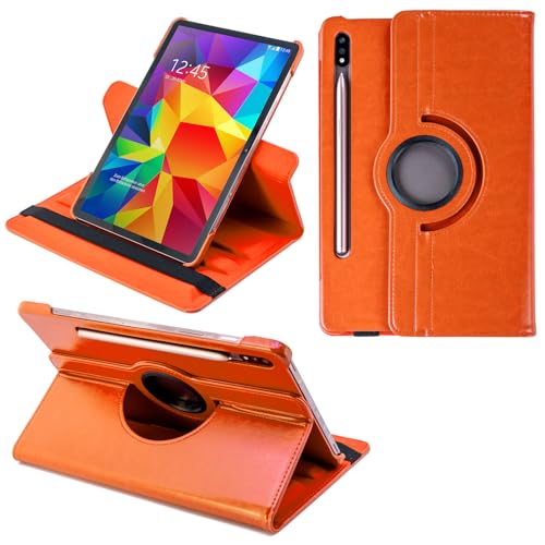 COOVY® 2.0 Cover für Samsung Galaxy TAB S7 11.0 SM-T870 SM-T875 SM-T876 Rotation 360° Smart Hülle Tasche Etui Case Schutz Ständer Auto Sleep/Wake up | orange von COOVY