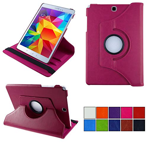 COOVY® 2.0 Cover für Samsung Galaxy Tab A 9.7 SM-T550 SM-T555 SM-P550 SM-P555 Rotation 360° Smart Hülle Tasche Etui Case Schutz Ständer Auto Sleep/Wake up | hotpink von COOVY