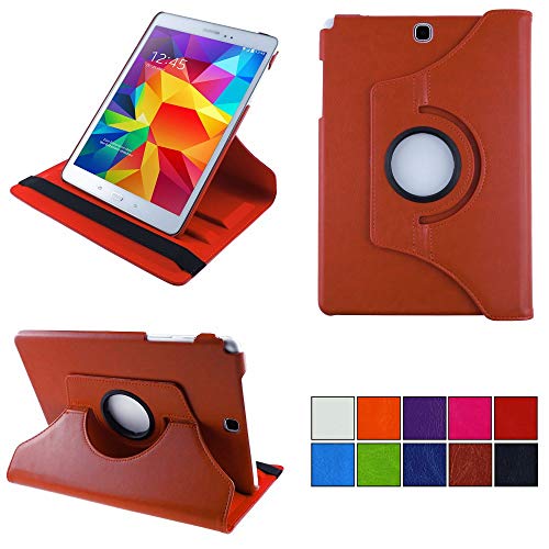 COOVY® 2.0 Cover für Samsung Galaxy Tab A 9.7 SM-T550 SM-T555 SM-P550 SM-P555 Rotation 360° Smart Hülle Tasche Etui Case Schutz Ständer Auto Sleep/Wake up | orange von COOVY
