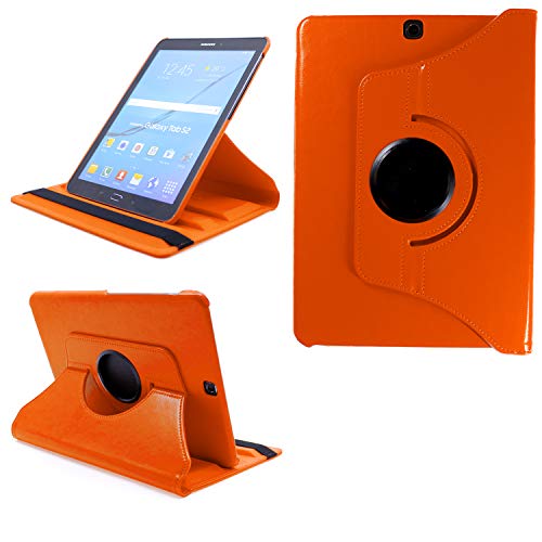 COOVY® 2.0 Cover für Samsung Galaxy Tab S2 9.7 SM-T810 SM-T813 SM-T815 SM-T819 Rotation 360° Smart Hülle Tasche Etui Case Schutz Ständer Auto Sleep/Wake up | orange von COOVY