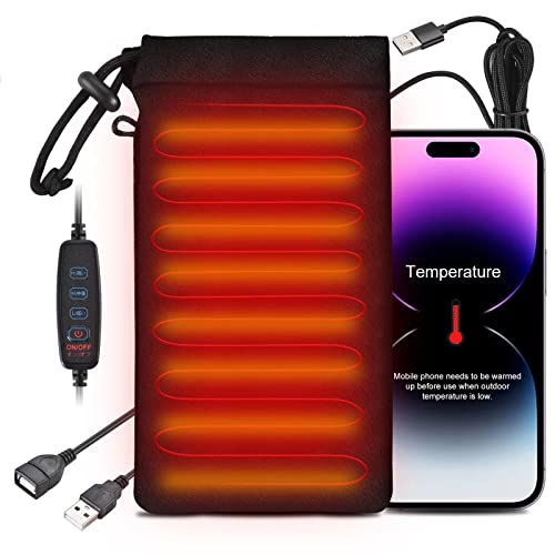 COOWOO Handy-Heiztasche, schnell wärmende USB-Smartphone-Wärmetasche, verhindert automatisches Abschalten bei extrem kaltem Zustand, passend für universelle Mobiltelefone COOWOO Handy-Heiztasche, schnell wärmende USB-Smartphone-Wärmetasche, verhindert automatisches Abschalten bei extrem kaltem Zustand, passend für universelle Mobiltelefone von COOWOO