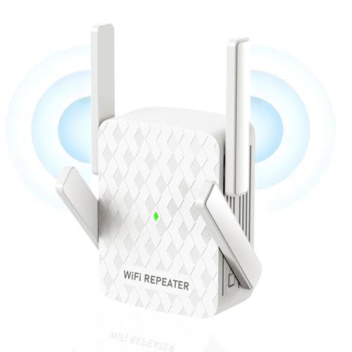 COOYA WLAN-Erweiterung, 2024 Fastest WiFi Booster, Internet Wireless Repeater für Home Coverage bis zu 10000sq.ft und 35 Geräte, 1200 Mbps WiFi Booster mit Ethernet Port, Dual Band 2,4G/5G, 4 Antennas von COOYA