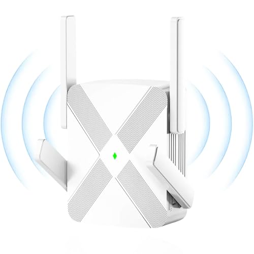 COOYA WiFi Extender 1200Gbps Signal Booster, Dual Band 5GHz und 2.4GHz, Neue Generation bis zu 4X schneller als je zuvor, Super Long Range Antenne, Signal Booster mit Ethernet Port COOYA WiFi Extender 1200Gbps Signal Booster, Dual Band 5GHz und 2.4GHz, Neue Generation bis zu 4X schneller als je zuvor, Super Long Range Antenne, Signal Booster mit Ethernet Port von COOYA