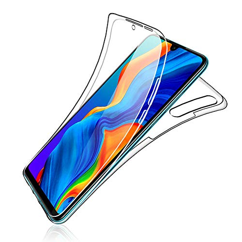 COPHONE® kompatibel Huawei P30 Lite Hülle Silikon 360 Grad transparent. Integraler und unsichtbarer Durchsichtige Schutz P30 Lite Handyhülle von COPHONE