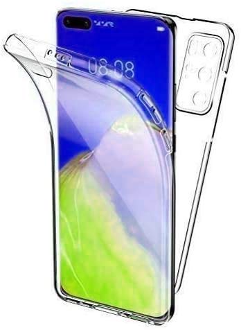 COPHONE® kompatibel Huawei P40 Hülle Silikon 360 Grad transparent. Total transparent, weiche Vorderseite + harte Rückseite. Stoßfeste 360-Grad-Touch-Handyhülle für Huawei P40 von COPHONE