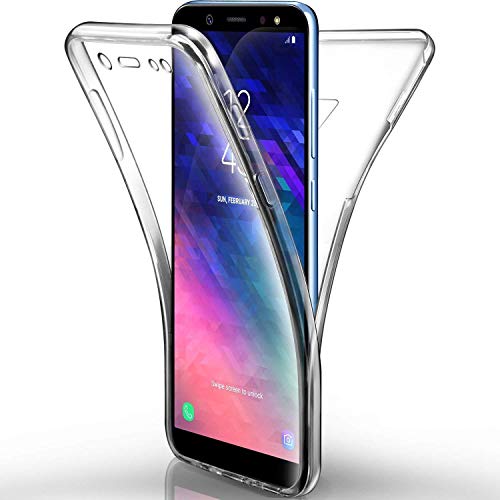 COPHONE® kompatibel Samsung Galaxy A6 Plus 2018 Hülle Silikon 360 Grad transparent. Integraler und unsichtbarer Durchsichtige Schutz Galaxy A6 Plus 2018 Handyhülle von COPHONE