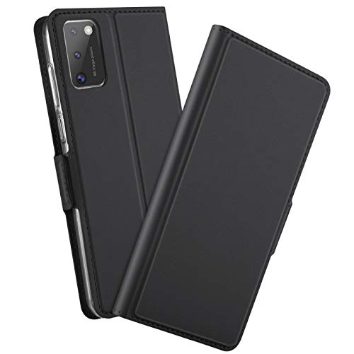 COPHONE Handyhülle für Samsung Galaxy A41. Hülle Leder Handytasche für Galaxy A41 Klapphülle Tasche Schwarz Brieftaschenetui mit Magnetverschluss für Galaxy A41 von COPHONE