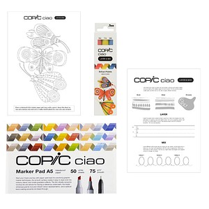 COPIC® Ciao 2D Brilliant Palette Starter Layoutmarker-Set farbsortiert 1,0 + 6,0 mm, 1 Set von COPIC®