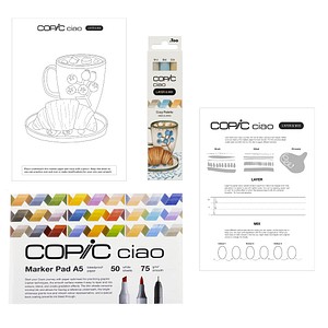 COPIC® Ciao 3D Cozy Palette Starter Layoutmarker-Set farbsortiert 1,0 + 6,0 mm, 1 Set von COPIC®