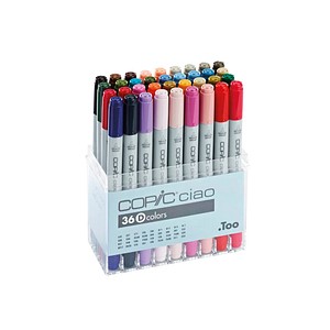 COPIC® Ciao D Layoutmarker-Set farbsortiert 1,0 + 6,0 mm, 36 St. von COPIC®