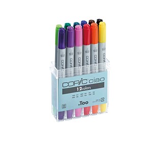 COPIC® Ciao Layoutmarker-Set farbsortiert 1,0 + 6,0 mm, 12 St. von COPIC®