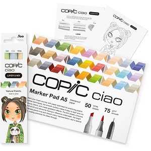 COPIC® Ciao Natural Palette Starter Layoutmarker-Set farbsortiert 1,0 + 6,0 mm, 1 Set von COPIC®