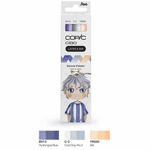 COPIC® Ciao Serene Palette Layoutmarker-Set farbsortiert 1,0 + 6,0 mm, 3 St. von COPIC®