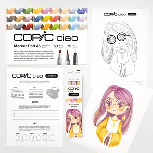 COPIC® Ciao Sunset Palette Starter Layoutmarker-Set farbsortiert 1,0 + 6,0 mm, 1 Set von COPIC®