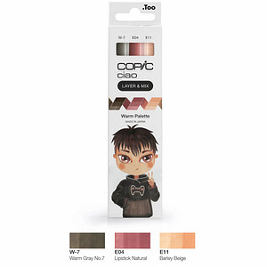 COPIC® Ciao Warm Palette Layoutmarker-Set farbsortiert 1,0 + 6,0 mm, 3 St. von COPIC®