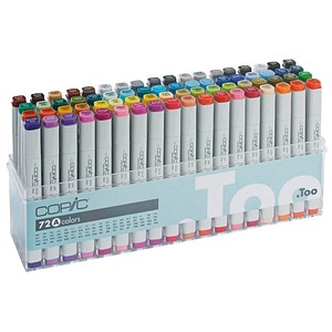 COPIC® Classic A Layoutmarker-Set farbsortiert 1,0 + 6,0 mm, 72 St. von COPIC®