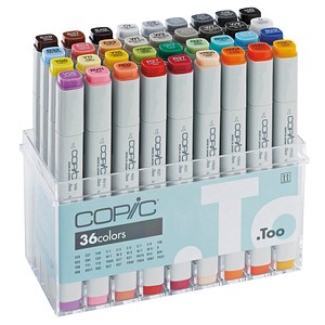 COPIC® Classic Layoutmarker-Set farbsortiert 1,0 + 6,0 mm, 36 St. von COPIC®