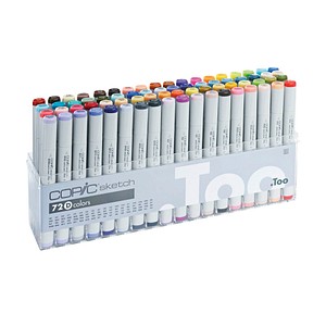 COPIC® Sketch D Layoutmarker-Set farbsortiert 1,0 + 6,0 mm, 72 St. von COPIC®