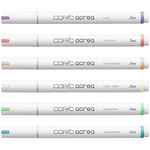 COPIC® acrea Light Layoutmarker-Set farbsortiert 0,8 mm, 6 St. von COPIC®
