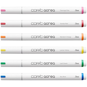 COPIC® acrea Vivid Layoutmarker-Set farbsortiert 0,8 mm, 6 St. von COPIC®