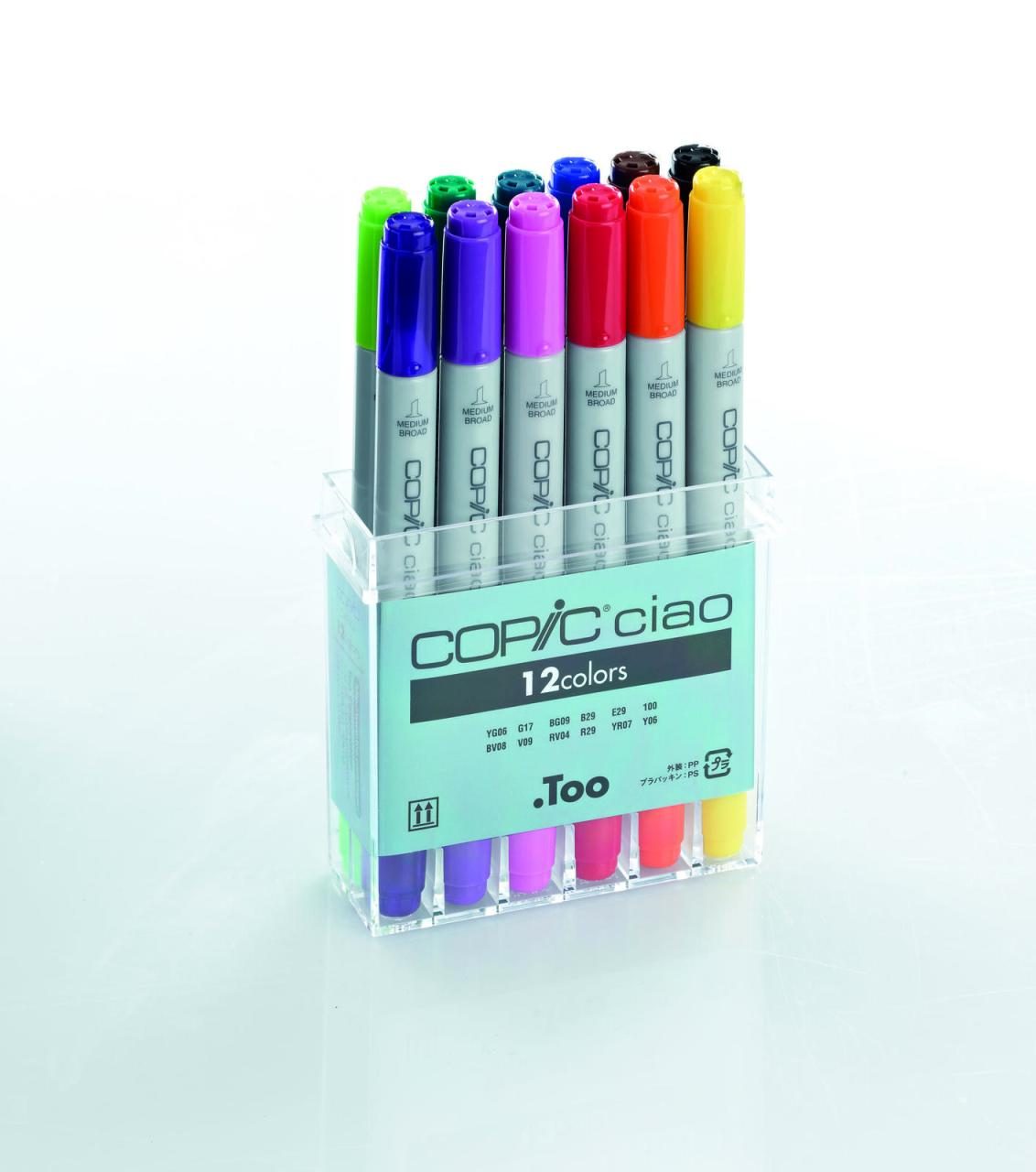 COPIC® Ciao 12er Set Layoutmarker-Set 1.0 + 6.0 mm Mehrfarbig von COPIC®
