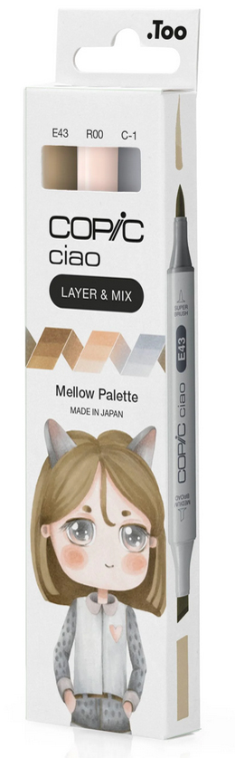 COPIC Marke ciao, 3er Set , Mellow Palette, von COPIC