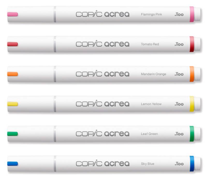COPIC Marker acrea , Vivid, , 6er Set von COPIC