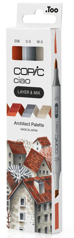 COPIC Marker ciao, 3er Set , Architect Palette, von COPIC