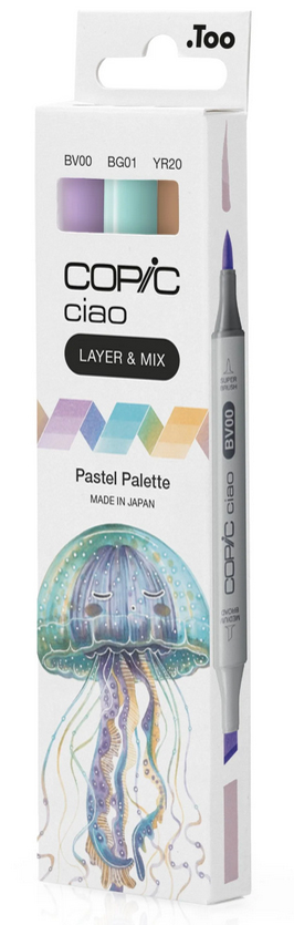 COPIC Marker ciao, 3er Set , Pastel Palette, von COPIC