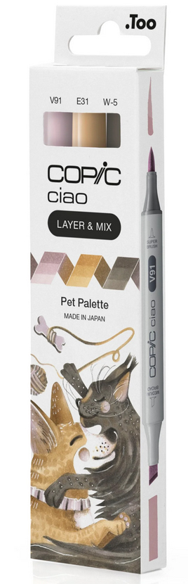 COPIC Marker ciao, 3er Set , Pet Palette, von COPIC