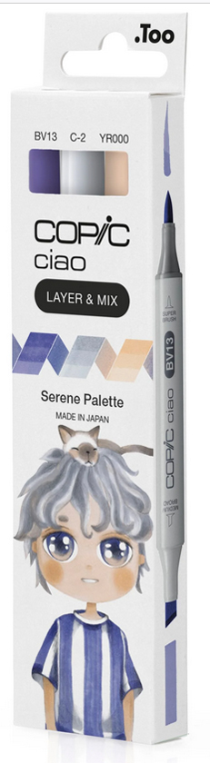 COPIC Marker ciao, 3er Set , Serene Palette, von COPIC