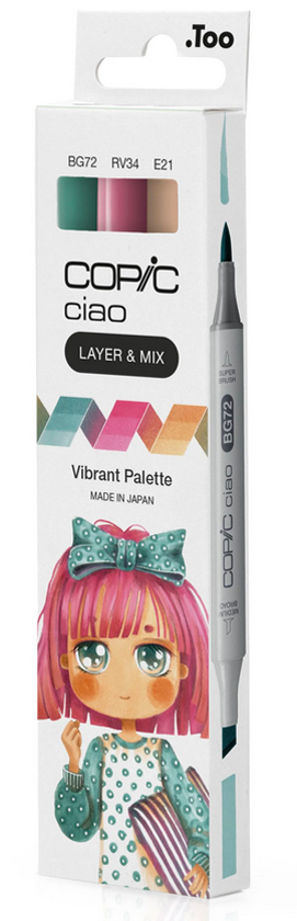COPIC Marker ciao, 3er Set , Vibrant Palette, von COPIC