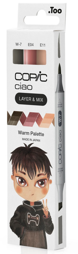 COPIC Marker ciao, 3er Set , Warm Palette, von COPIC